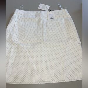 MARCS White and black polka dot short skirt